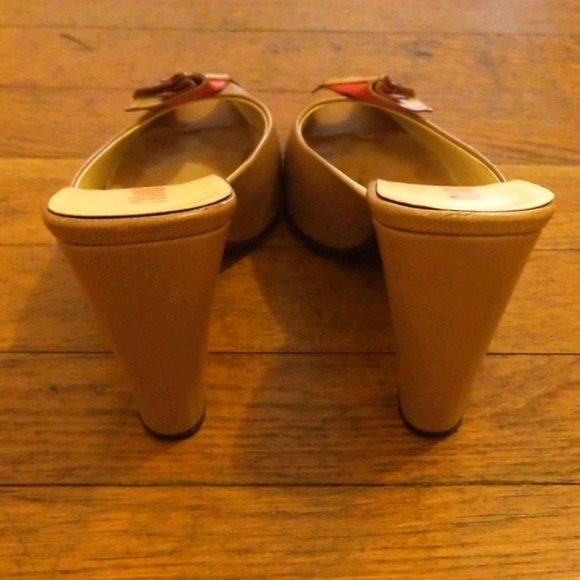 Miu Miu leather peep toe mules - Picture 4 of 6